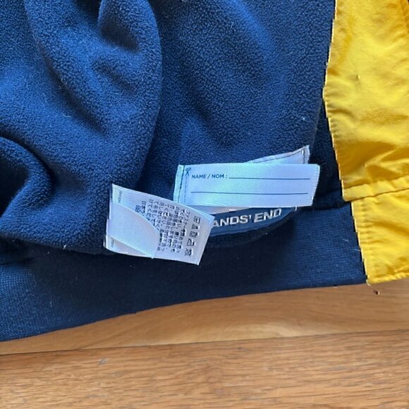 Boys Lands End Jacket Size M in Yellow/Navy - Picture 3 of 8
